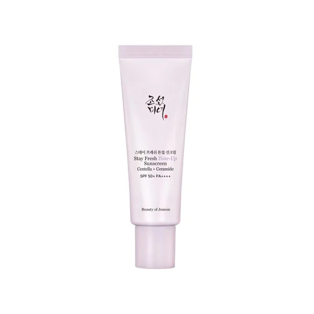 Beauty of Joseon Stay Fresh Tone-Up Sunscreen SPF50+ (crema solare viso tonalizzante) 50ml - Viola