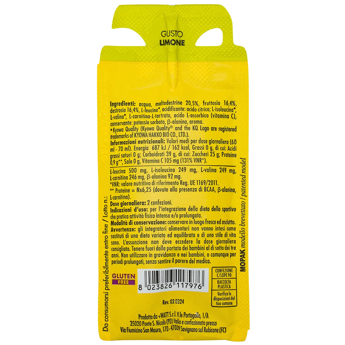 +Watt BCAA Liquid Carbo+ - Limone