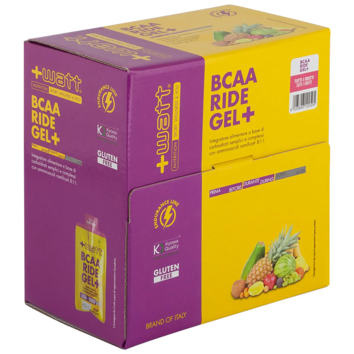 +Watt BCAA Ride Gel+ - Tutti i frutti