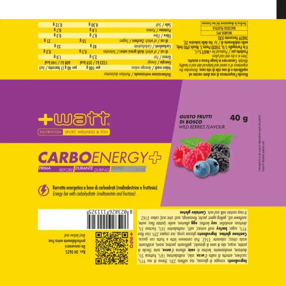 +Watt Carbo Energy+ - Frutti di bosco