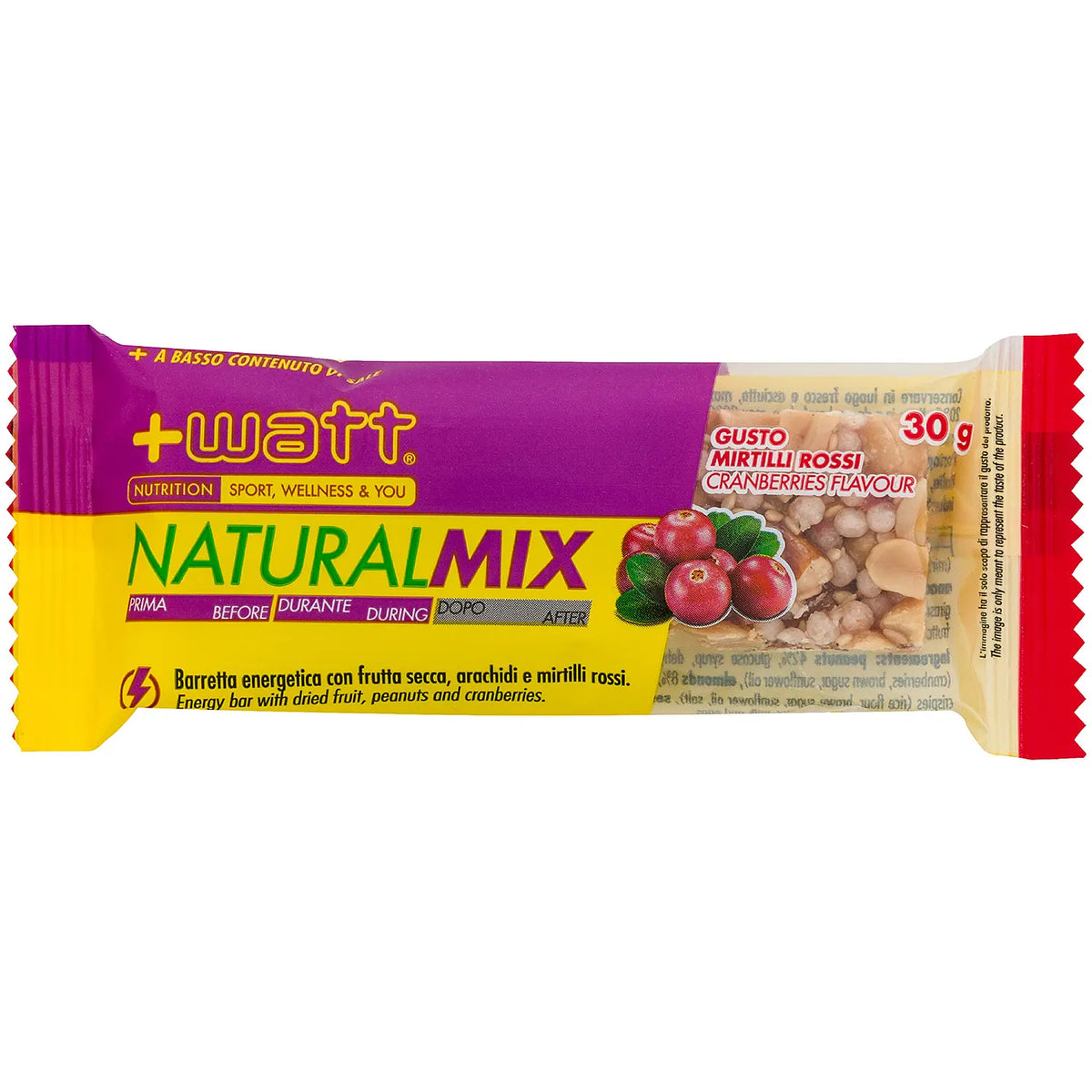 +Watt Natural Mix - Arachidi e mirtilli rossi