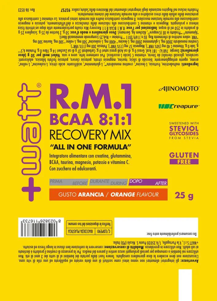 +Watt R.M.1 BCAA 8:1:1 Recovery Mix - Arancia