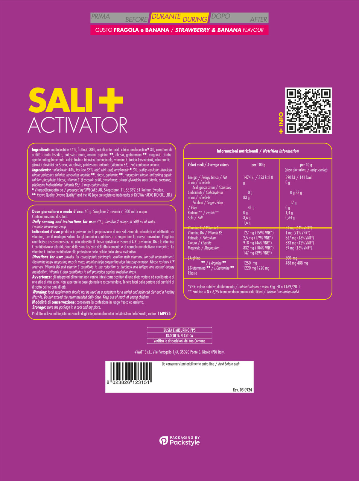 +Watt Sali+ Activator - Fragola e banana