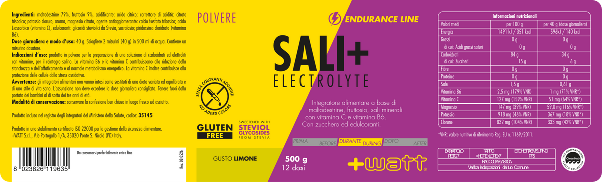 +Watt Sali+ Electrolyte - Limone