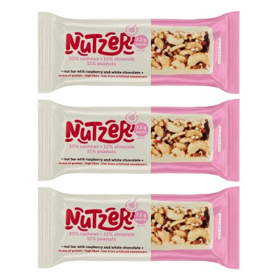 Nutzer Bar - Anacardi, Cioccolato Bianco e Lamponi