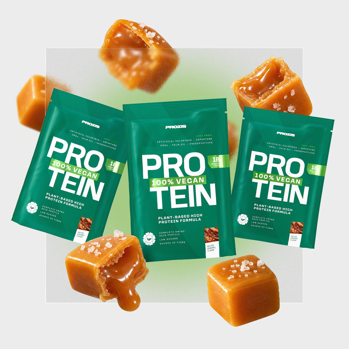100% Vegan Protein 3 x 25 g - Caramello Salato