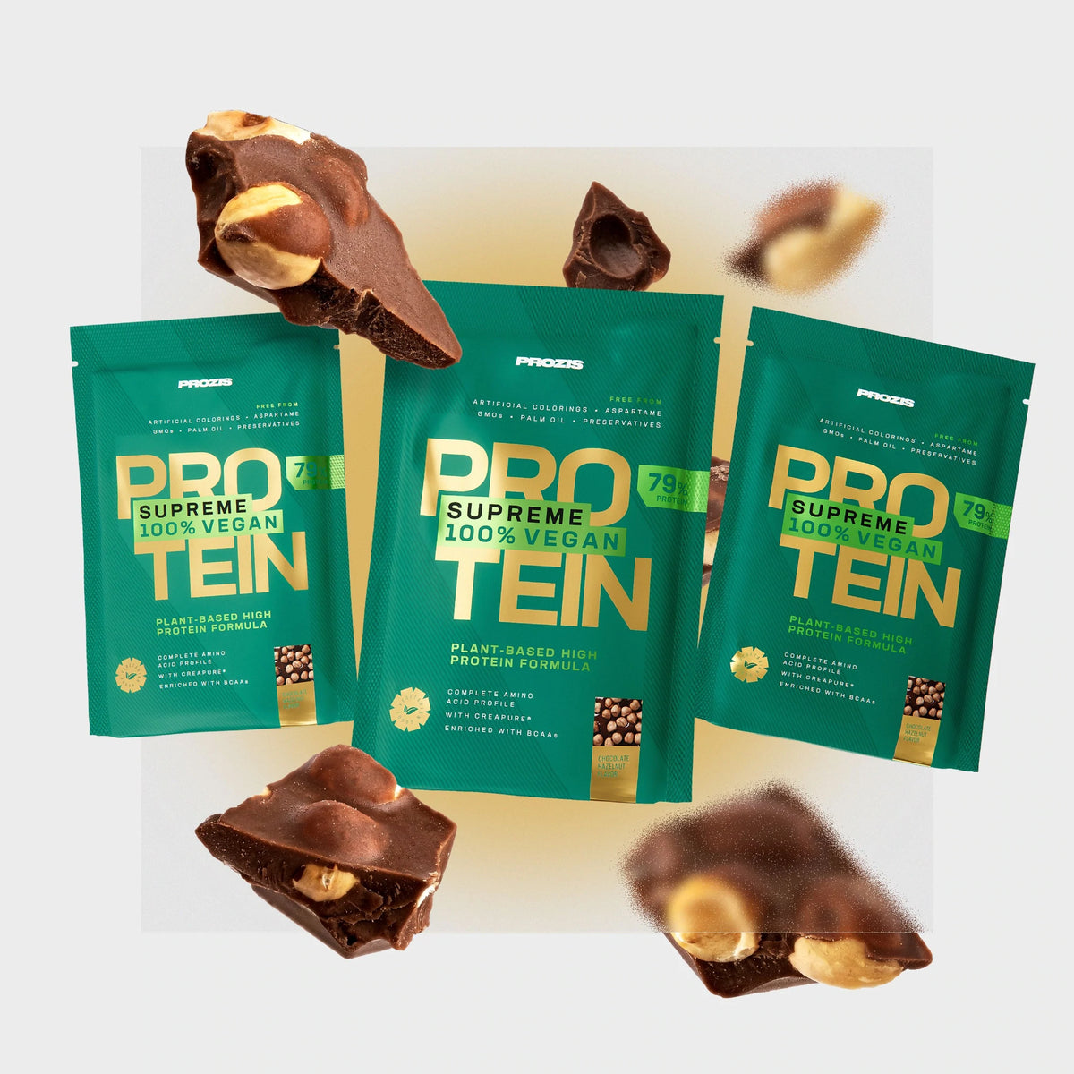 Supreme 100% Vegan Protein 3 x 25 g - Cioccolato e Nocciola