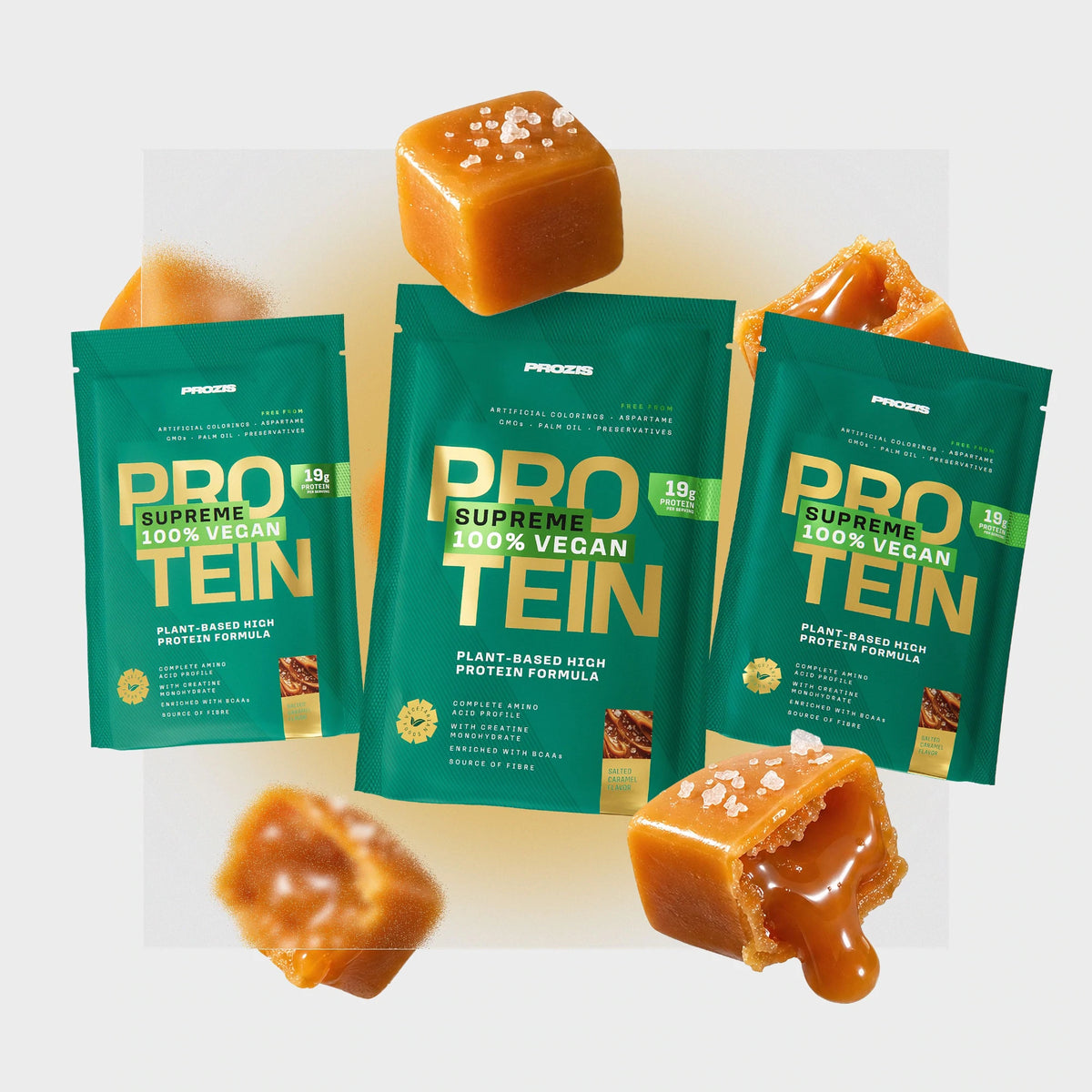 Supreme 100% Vegan Protein 3 x 25 g - Caramello Salato