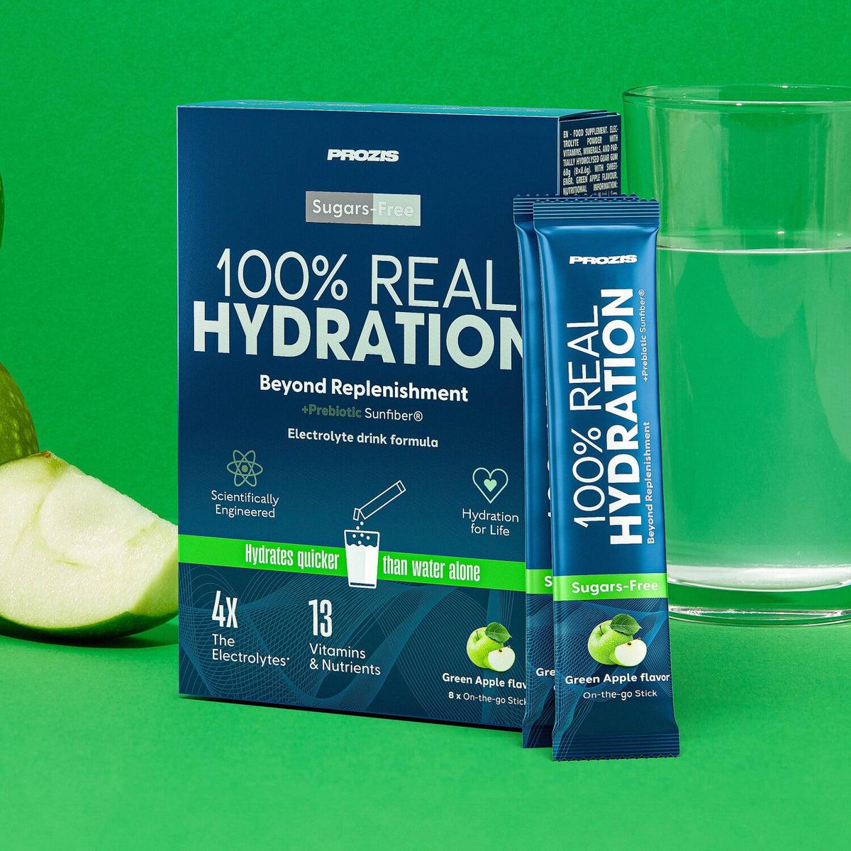 100% Real Hydration - Elettroliti in Polvere - Mela verde