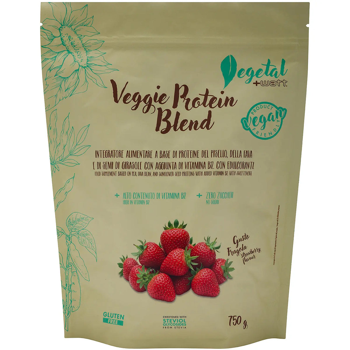 Veggie Protein Blend gusto Fragola
