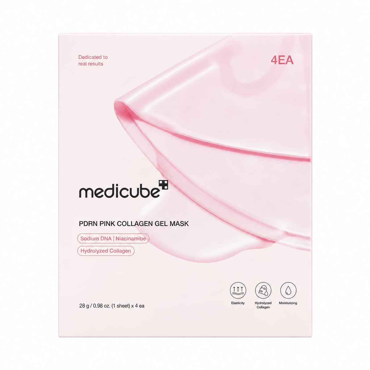 Medicube Pdrn Pink Tension Up Mask Set 34 Grams Per Sheet 4 Sheets