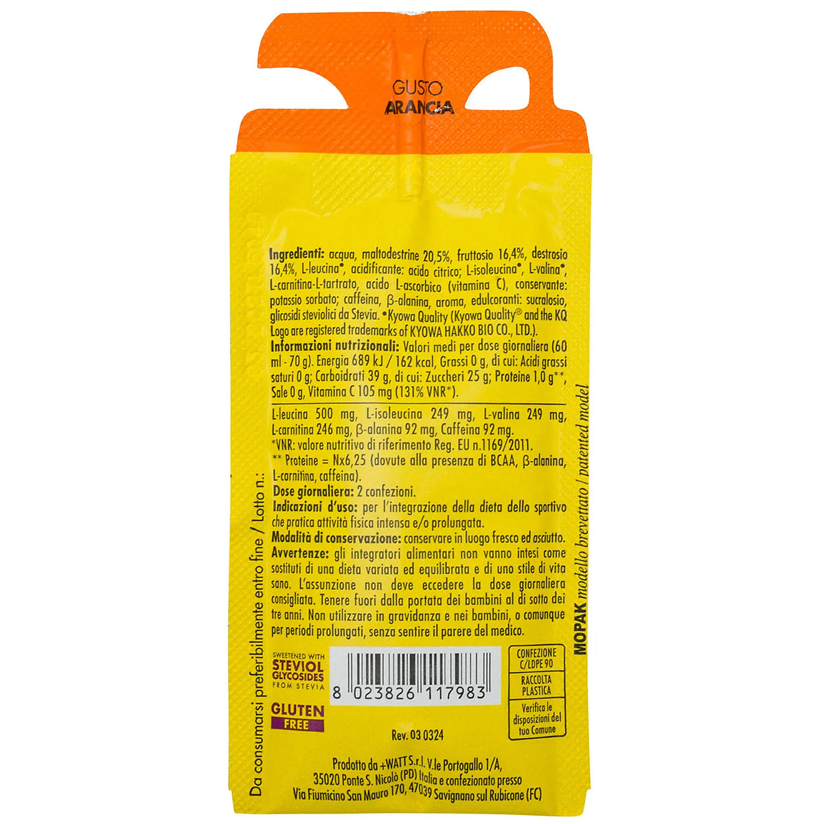+Watt BCAA Liquid Carbo+ - Arancia