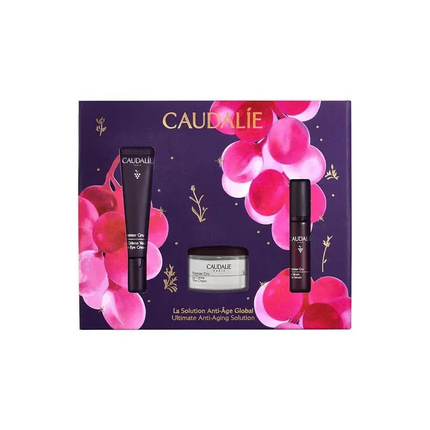 Caudalie Cofanetto Anti-età Con Premier Cru Contorno Occhi Antirughe 15 ml + Crema Viso Anti-età Globale 15 ml + Siero Viso 10 ml