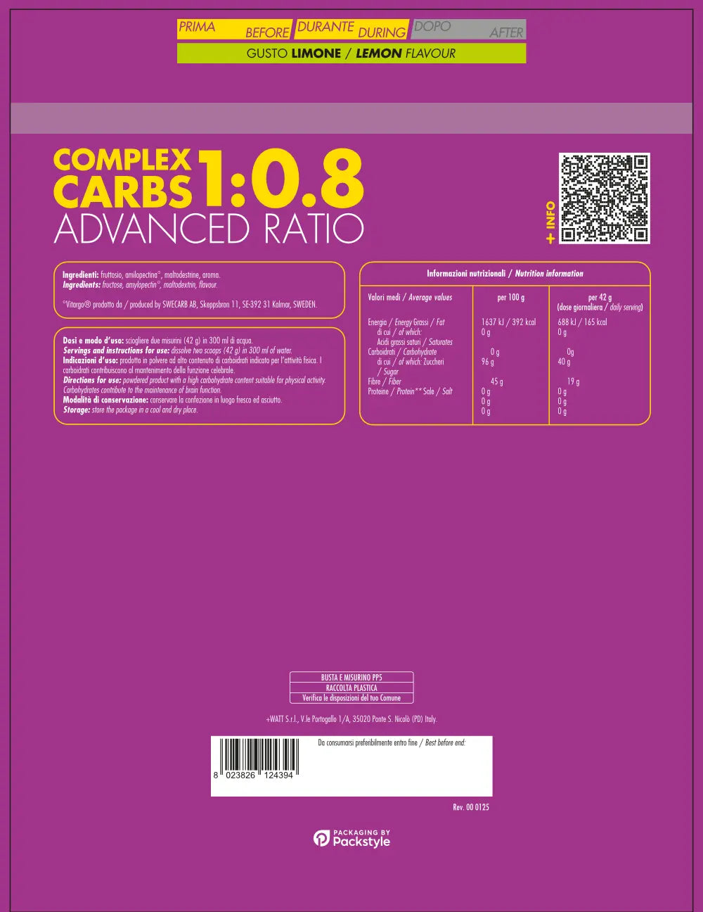 +Watt Complex Carbs Advanced Ratio 1:0,8