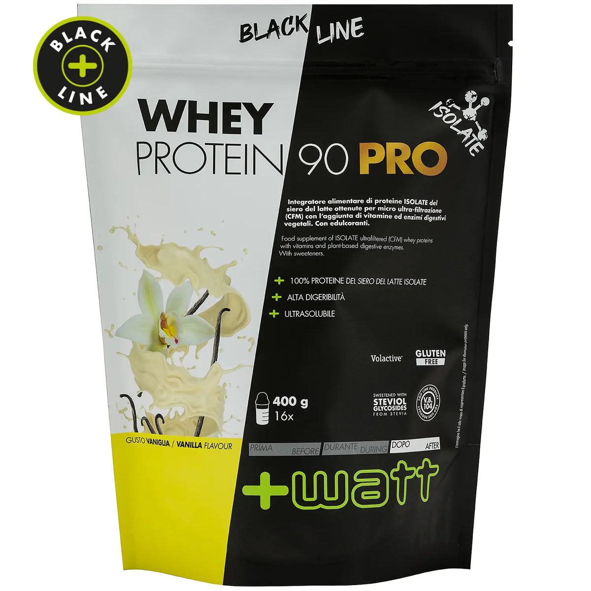 +Watt Whey Protein 90 Pro gusto Vaniglia