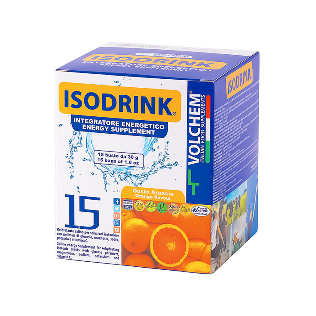 ISODRINK® 450g sc. 15 bs. da 30g SALI MINERALI E MALTODESTRINE - Gusti: Arancia/Limone/Pesca