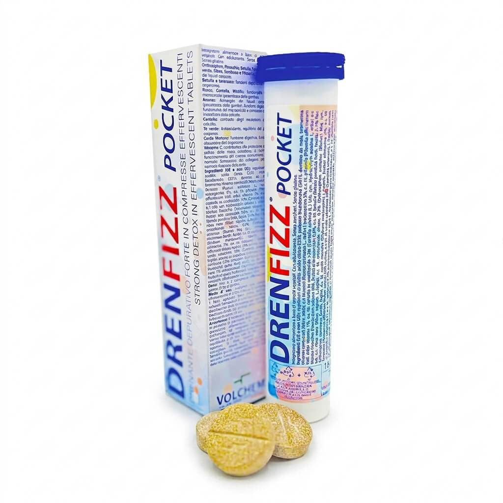 DRENFIZZ® 18 cpr INTEGRATORE DEPURATIVO FORTE IN COMPRESSE EFFERVESCENTI - Gusto: Frutti Rossi