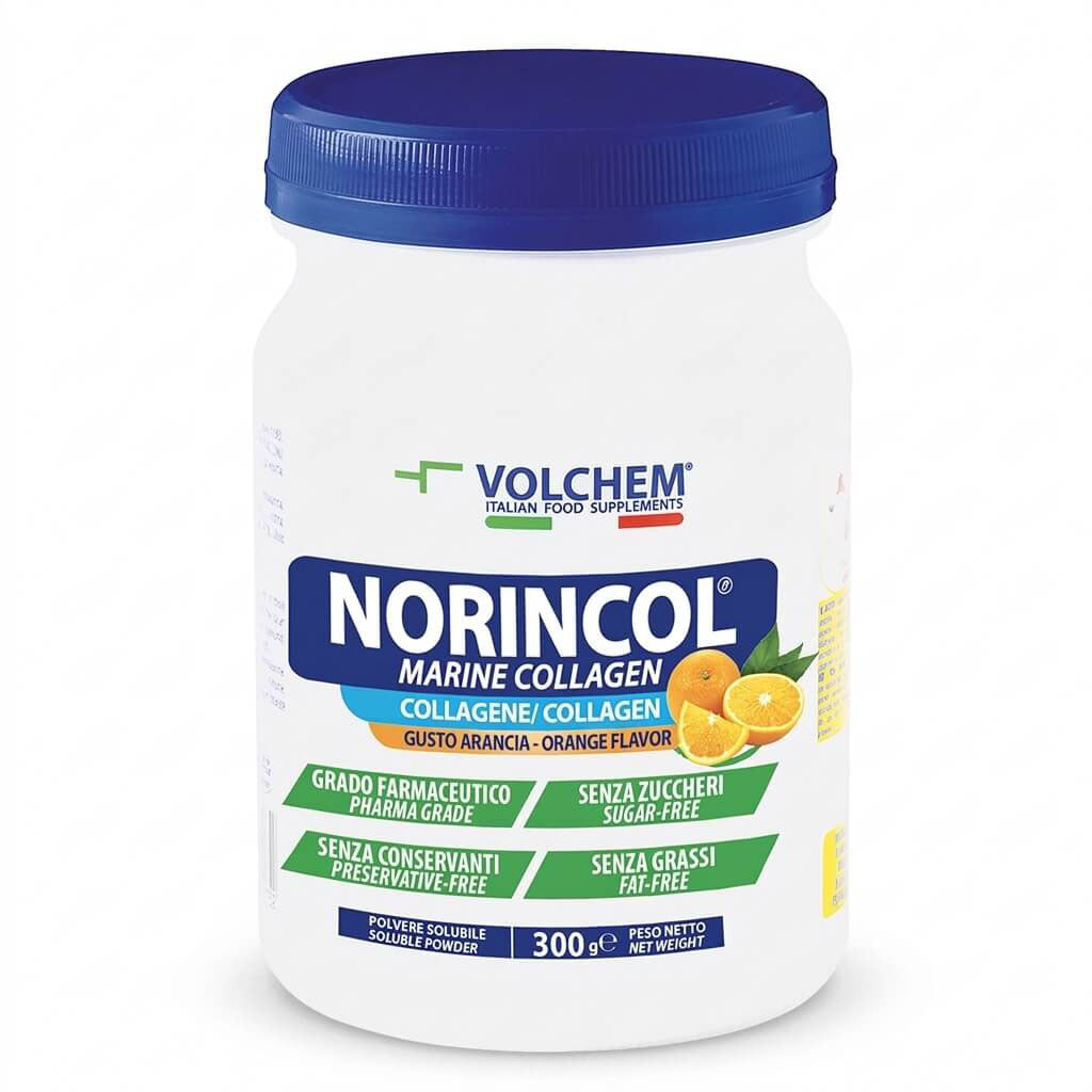 NORINCOL® MARINE COLLAGEN 300g PURO COLLAGENE DI PESCE e VITAMINA C - Gusti: Limone/Arancia
