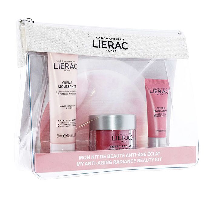 Lierac My Anti Aging Radiance Beauty Kit Crema Mousse Struccante 30 Ml + Supra Radiance Crema Anti Ox Rinnovatrice 15 Ml + Supra Radiance Maschera Luminosità Peeling 10 Ml
