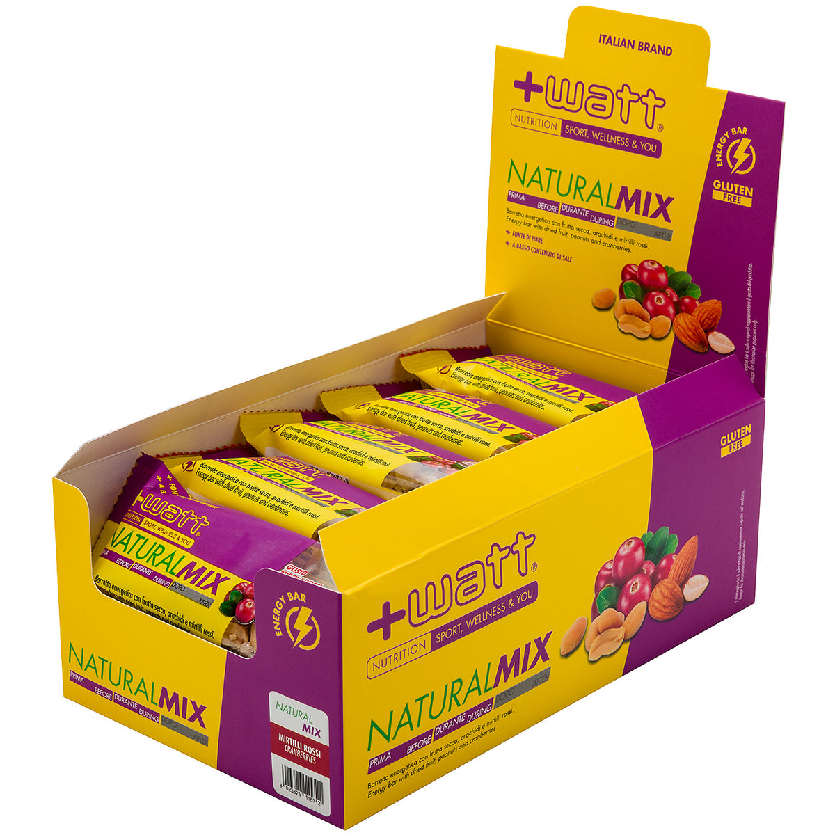 +Watt Natural Mix - Arachidi e mirtilli rossi