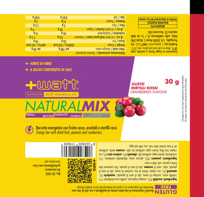 +Watt Natural Mix - Arachidi e mirtilli rossi