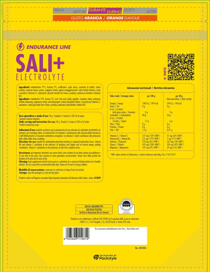 +Watt Sali+ Electrolyte - Arancia