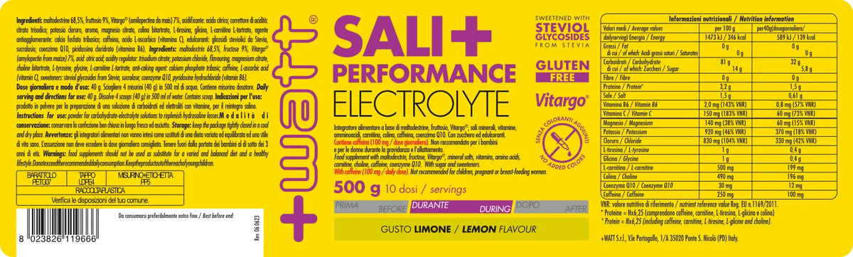 +Watt Sali+ Performance Electrolyte - Limone