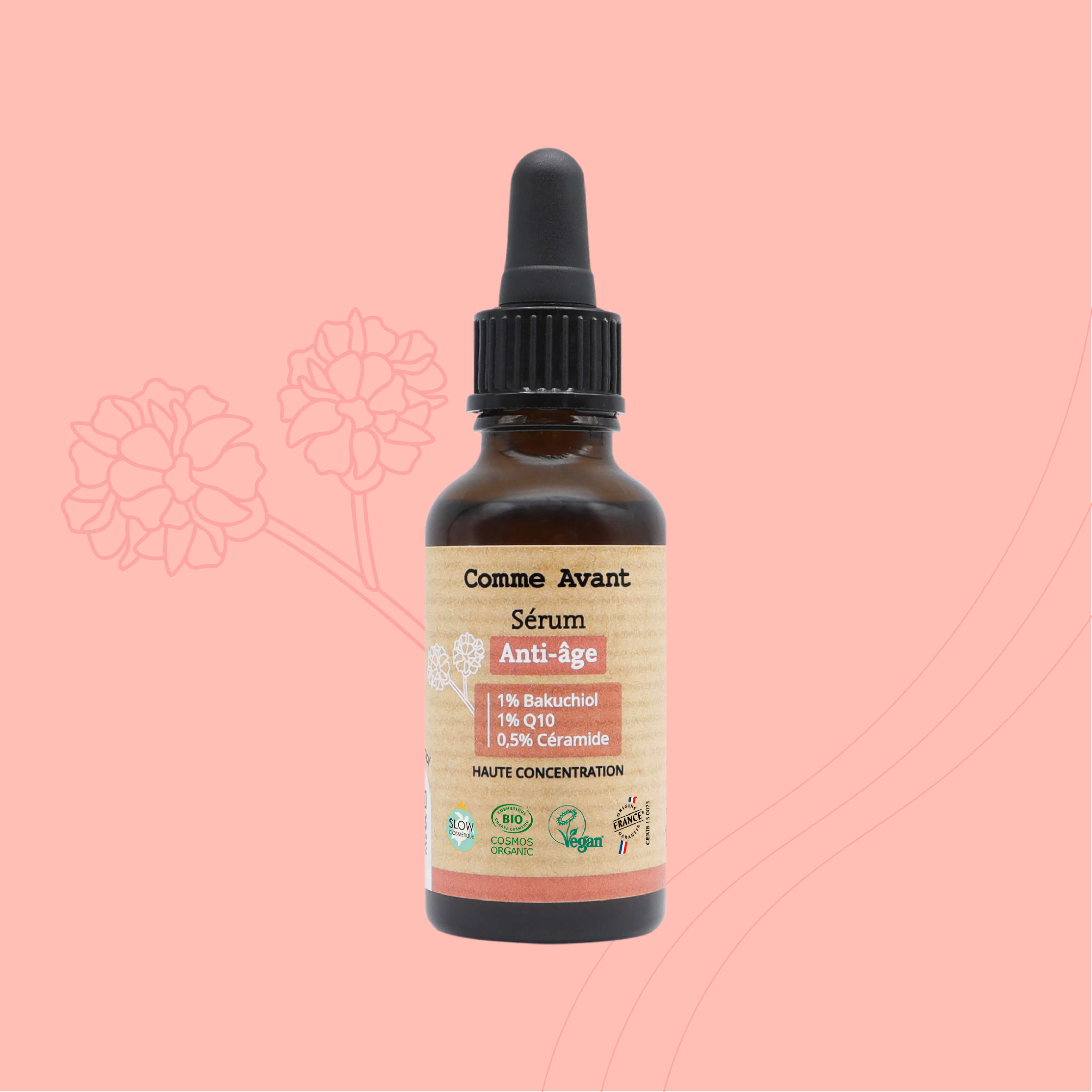 Serum Viso Anti-Età - Comme Avant 30ml (Bakuchiol, Q10, Ceramide)