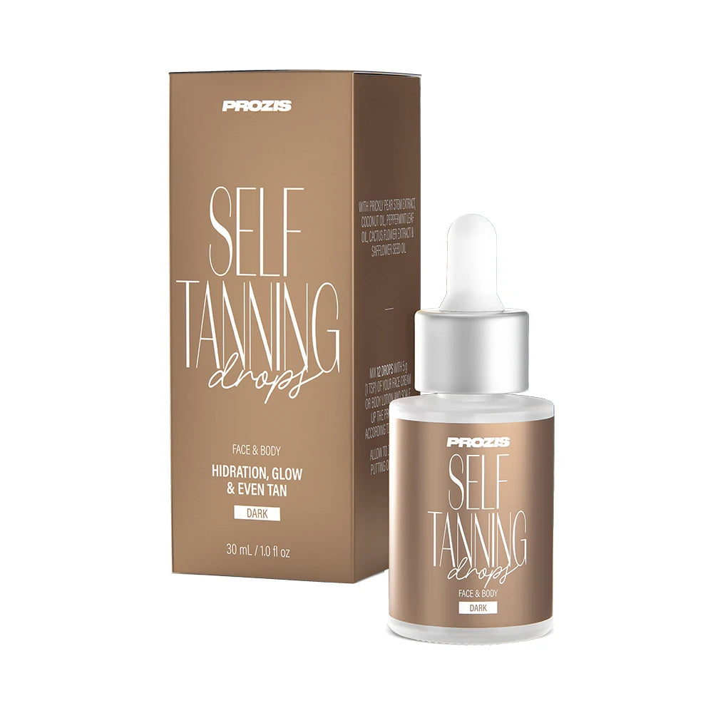 Gocce autoabbronzanti per corpo e viso - Scuro 30 mL