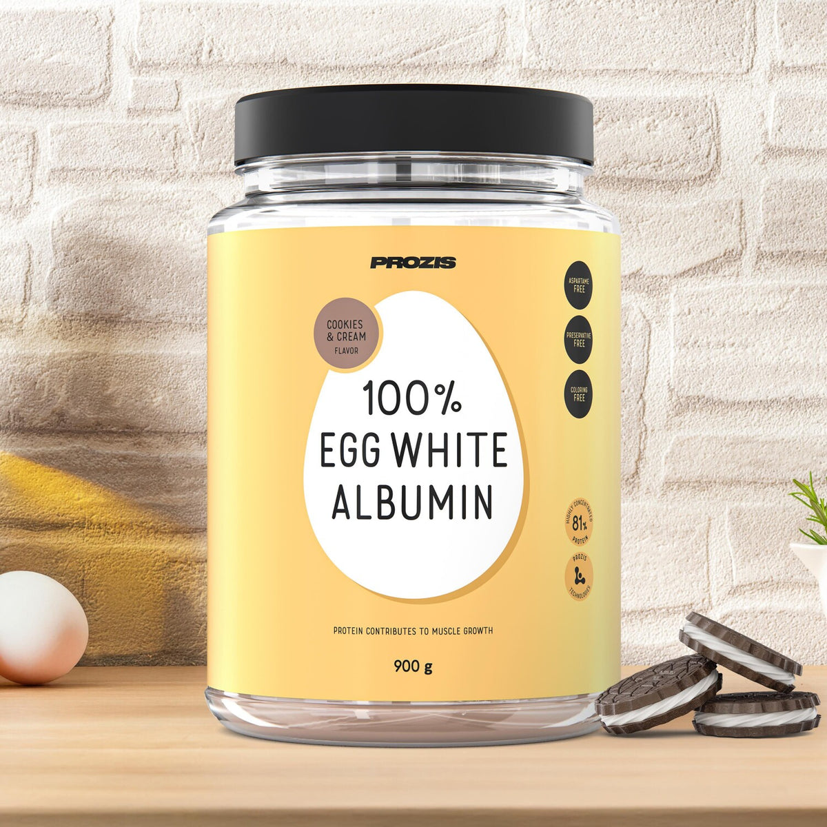 100% Albumina da Albume d'Uovo - Biscotto e crema