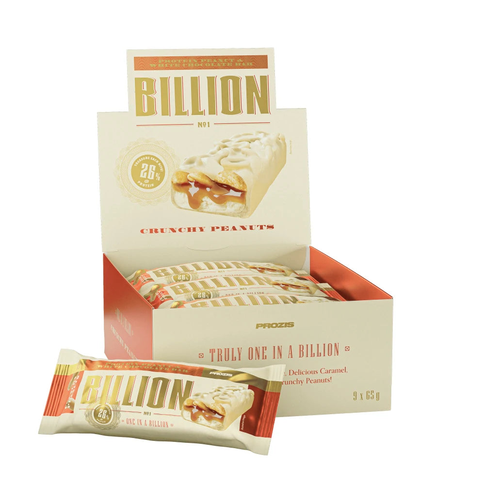Billion - Barretta Proteica - Cioccolato bianco e arachidi