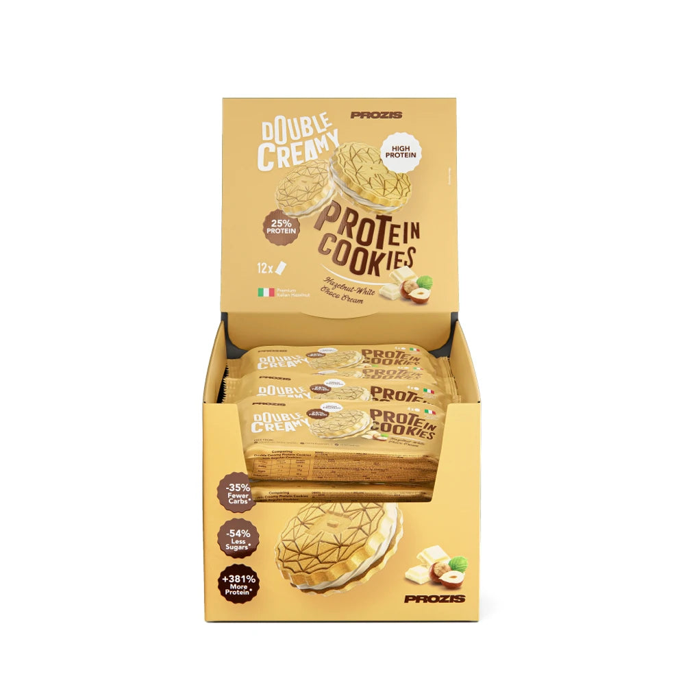 Double Creamy Protein Cookies - Nocciola e cioccolato bianco