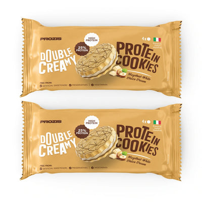 Double Creamy Protein Cookies - Nocciola e cioccolato bianco