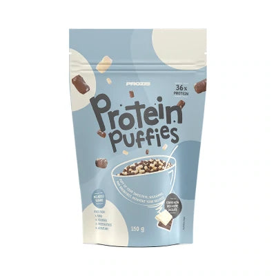 Protein Puffies - Chocolate Duo - Copertura di cioccolato bianco e al latte