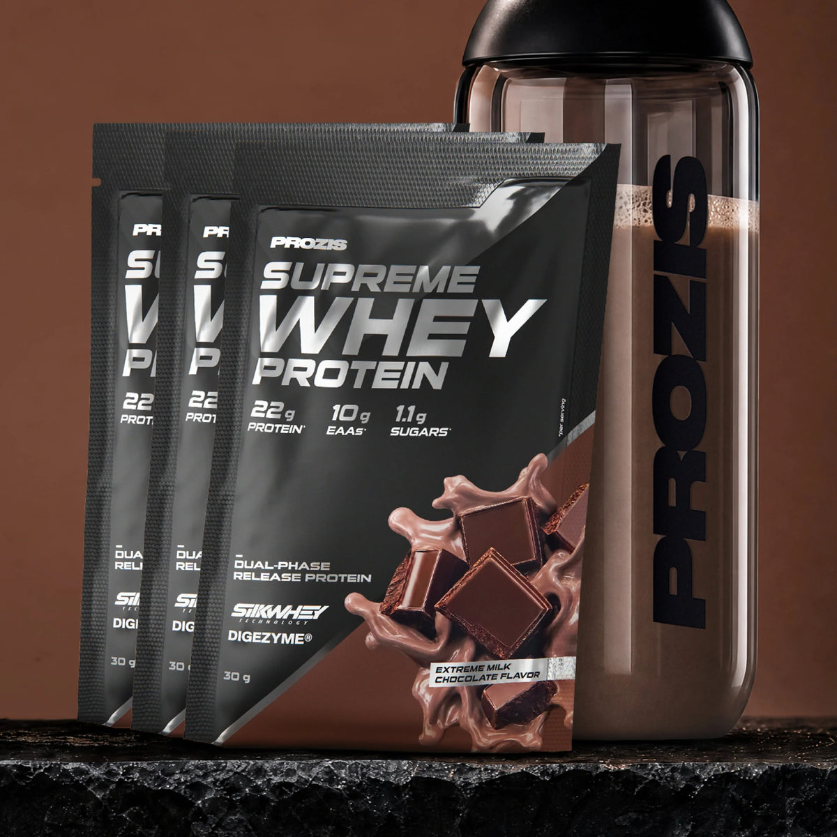 Supreme Whey Protein 3 x 30 g - Cioccolato al Latte