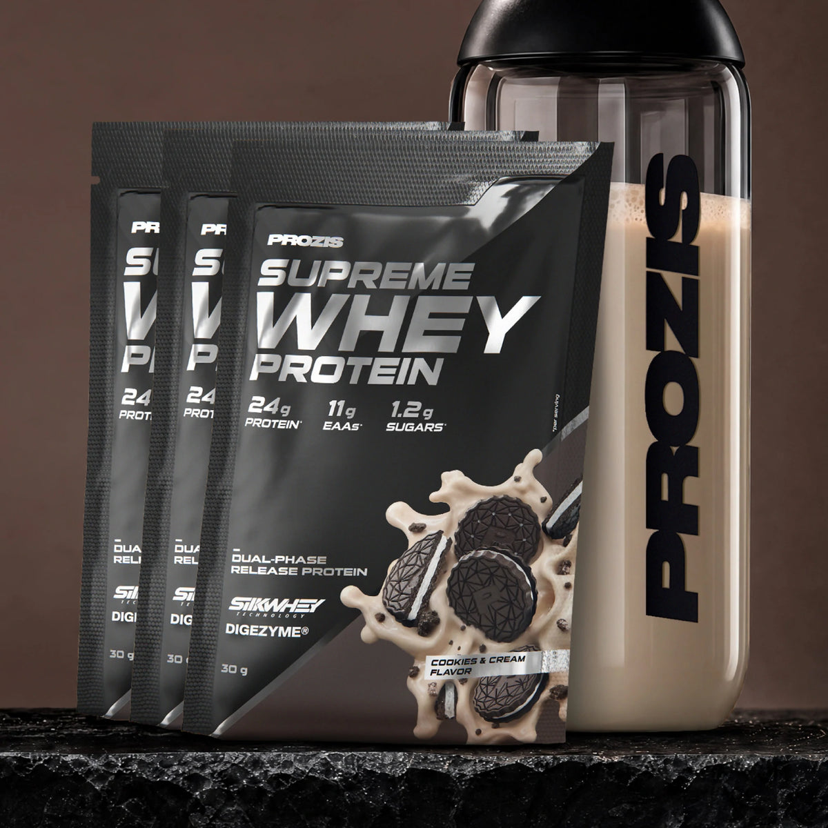 Supreme Whey Protein 3 x 30 g - Biscotto e Crema