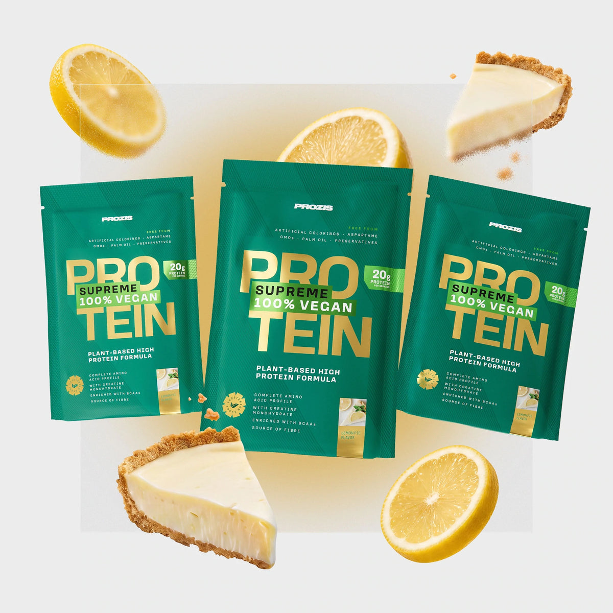 Supreme 100% Vegan Protein 3 x 25 g - Torta al Limone
