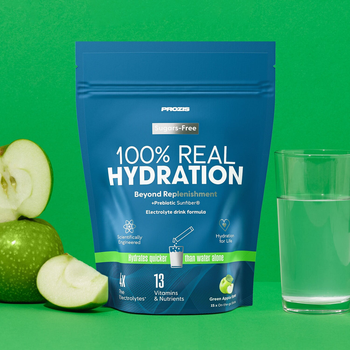 100% Real Hydration - Elettroliti in Polvere - Mela verde